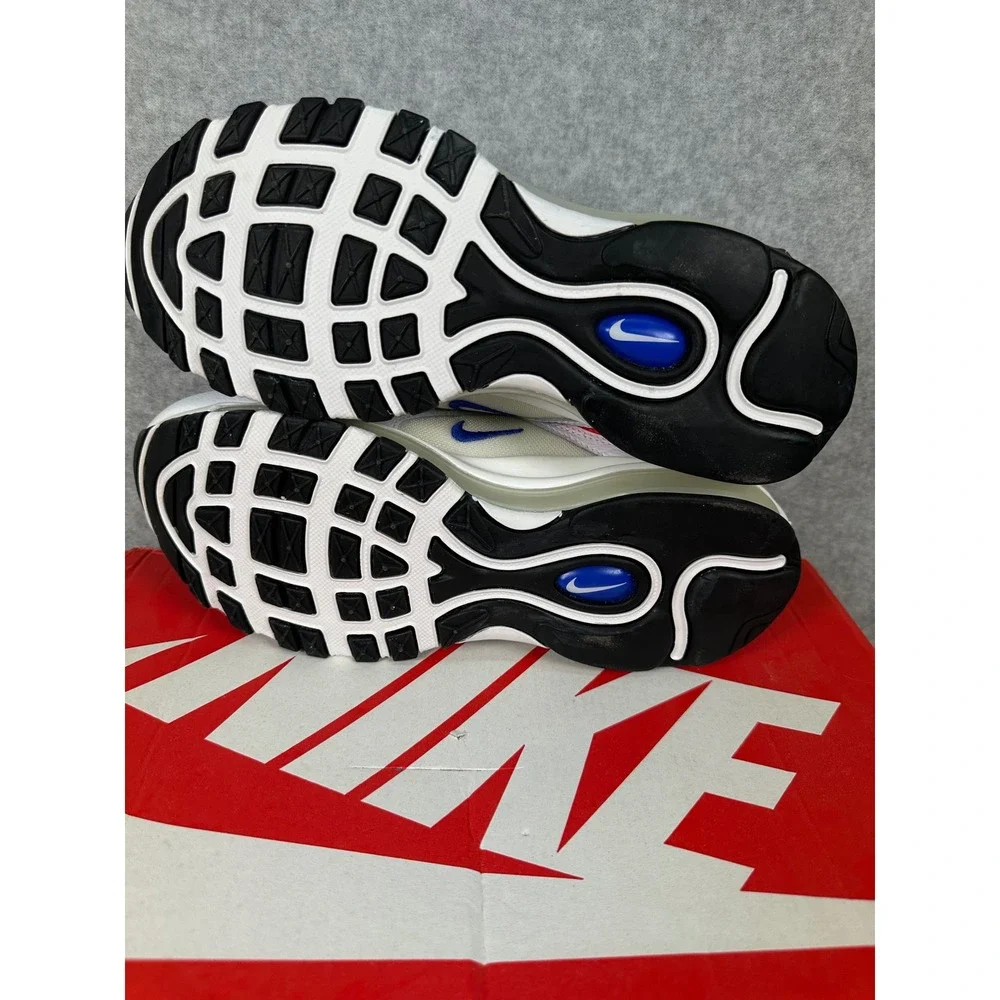 Nike Air‎ Max 97 ESS Women's Sneakers White Racer Blue Crimson Size 7 CZ6087-101